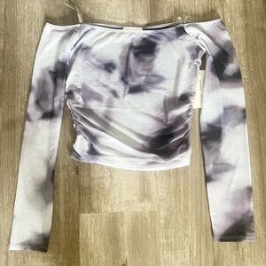 Off-Shoulder Tie-Dye Top